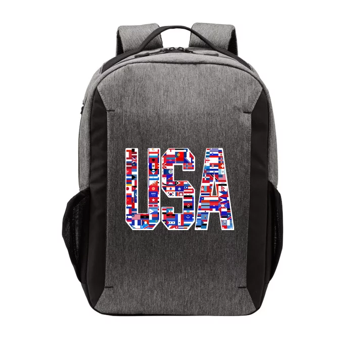 USA World Flags Pattern Vector Backpack