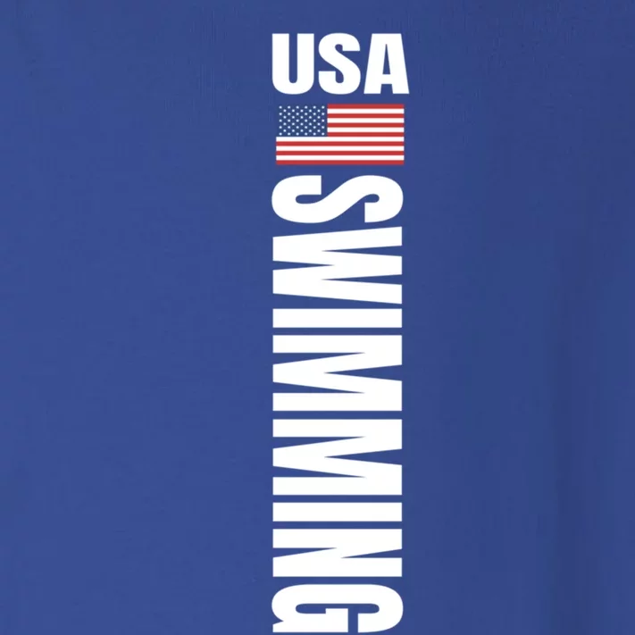 Usa Swimming American Flag Swim Sport Team Gift Toddler Long Sleeve Shirt