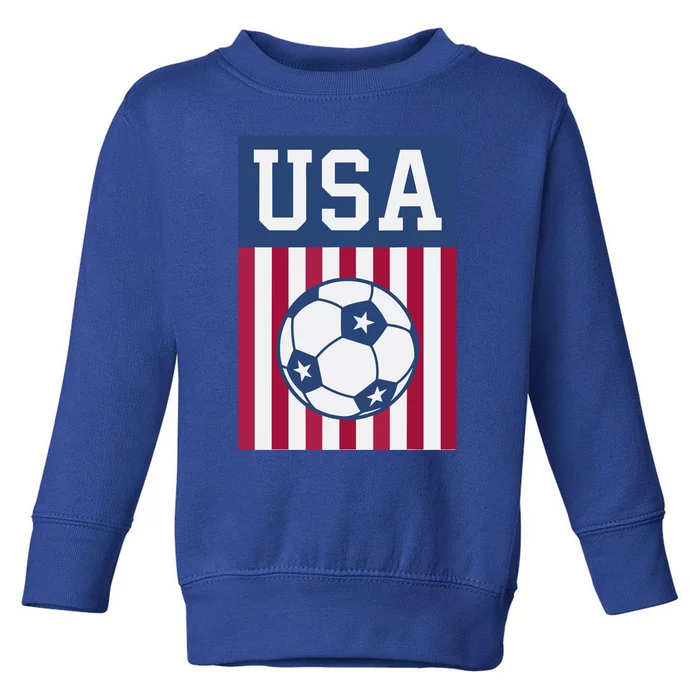 USA Soccer American Soccer Fan Toddler Sweatshirt