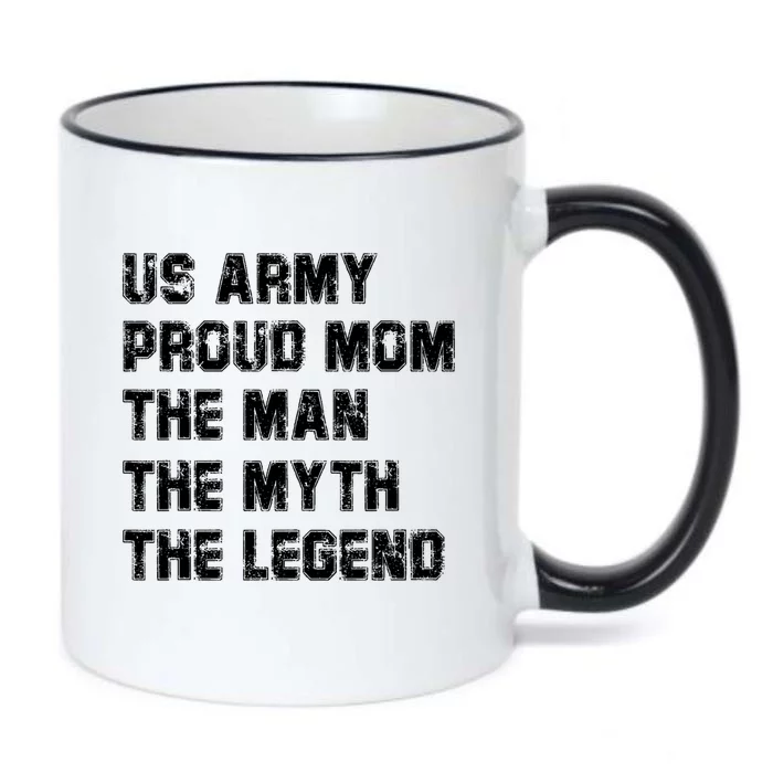 U S Army Proud Mom The The Myth The Legend Gift Black Color Changing Mug