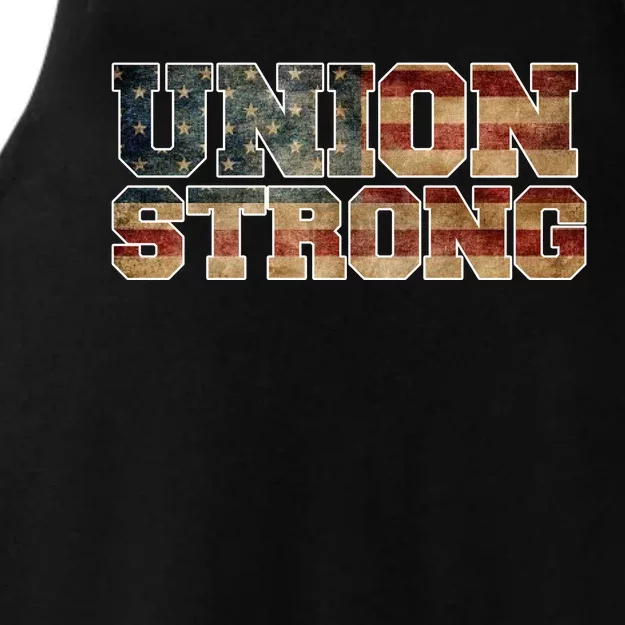 Union Strong And Solidarity Gift Ladies Tri-Blend Wicking Tank