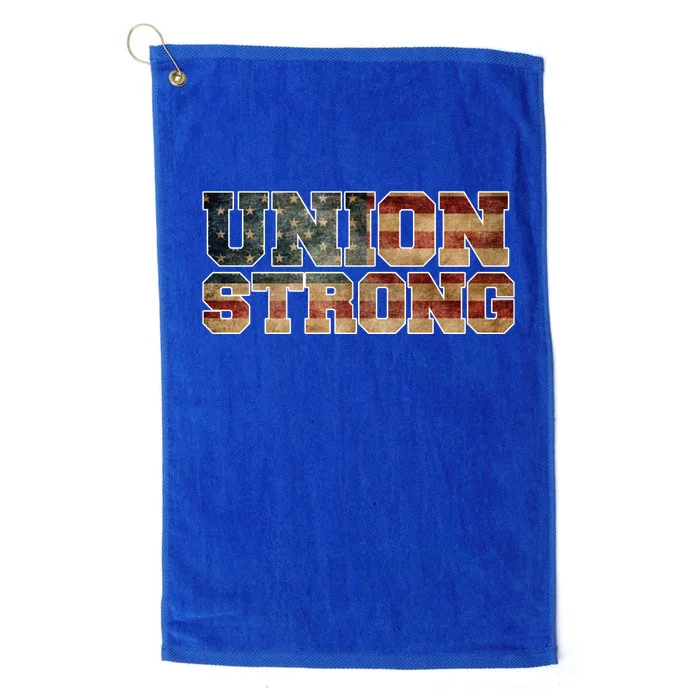 Union Strong And Solidarity Gift Platinum Collection Golf Towel