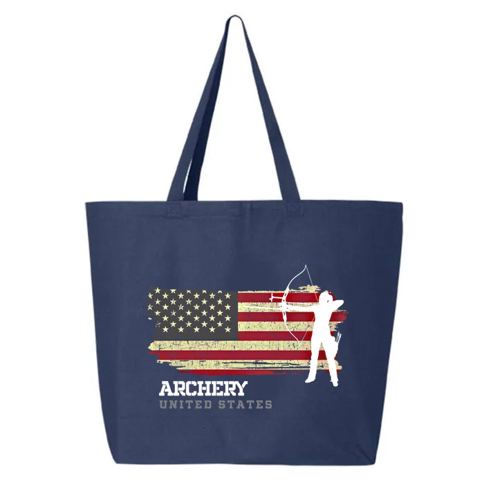 United States Archery American Flag Bow Arrow Cool Gift 25L Jumbo Tote