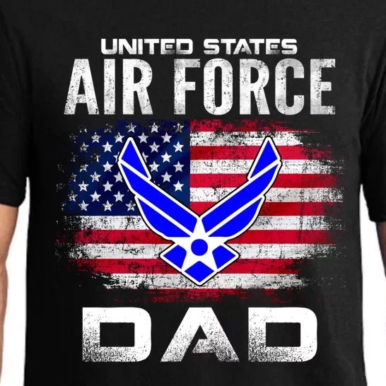 United States Air Force Dad With American Flag Gift Pajama Set