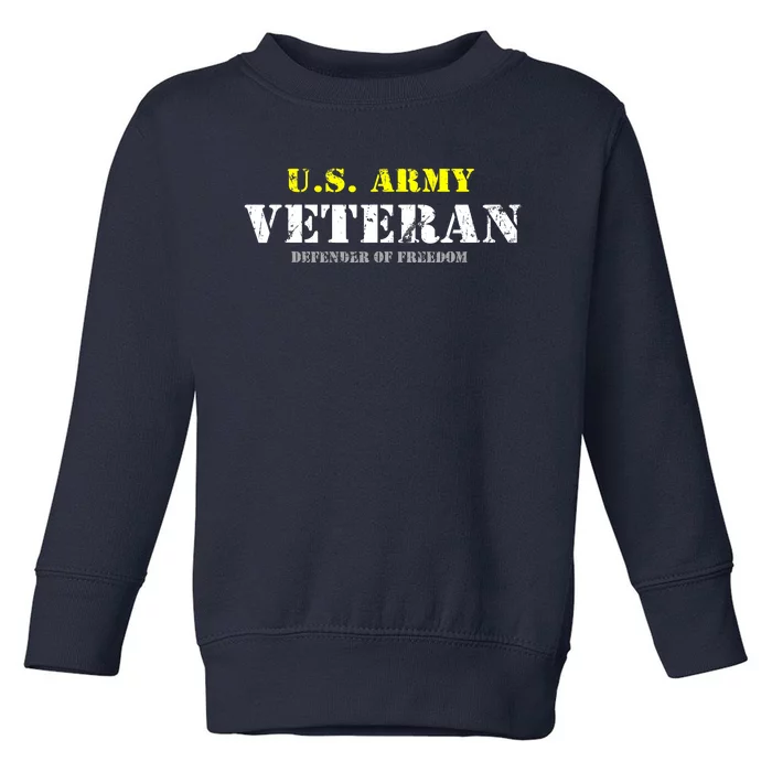 U S Army Proud Army Veteran Vintage Toddler Sweatshirt