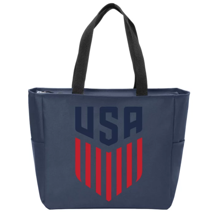 USA Soccer America Flag Football Retro Zip Tote Bag