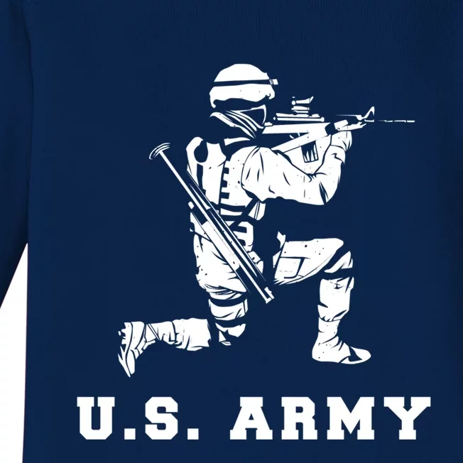 U S Army United States Army Usa America Veteran Cute Gift Baby Long Sleeve Bodysuit