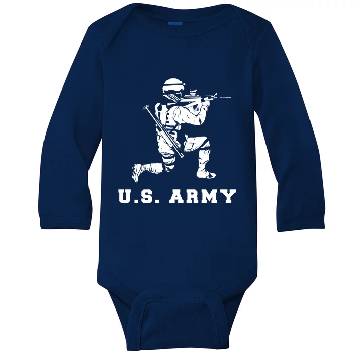 U S Army United States Army Usa America Veteran Cute Gift Baby Long Sleeve Bodysuit