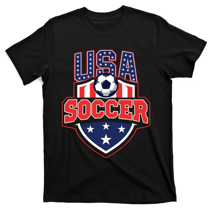 USA Soccer - American Flag Football Player T-Shirt