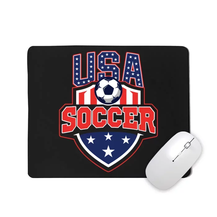 USA Soccer - American Flag Football Player Mousepad