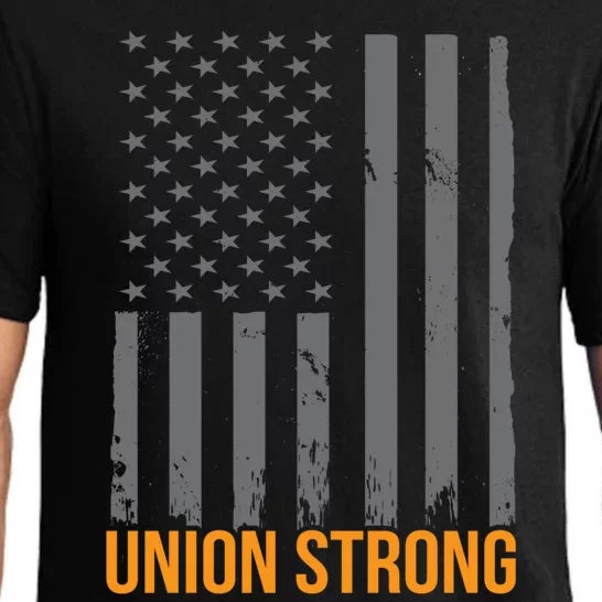 Union Strong American Flag Us Union Worker Usa Unionization Gift Pajama Set