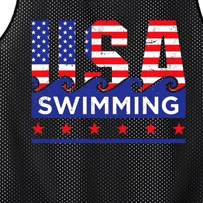 Usa Swimming Artwork For A Swimmer Mesh Reversible Basketball Jersey Tank