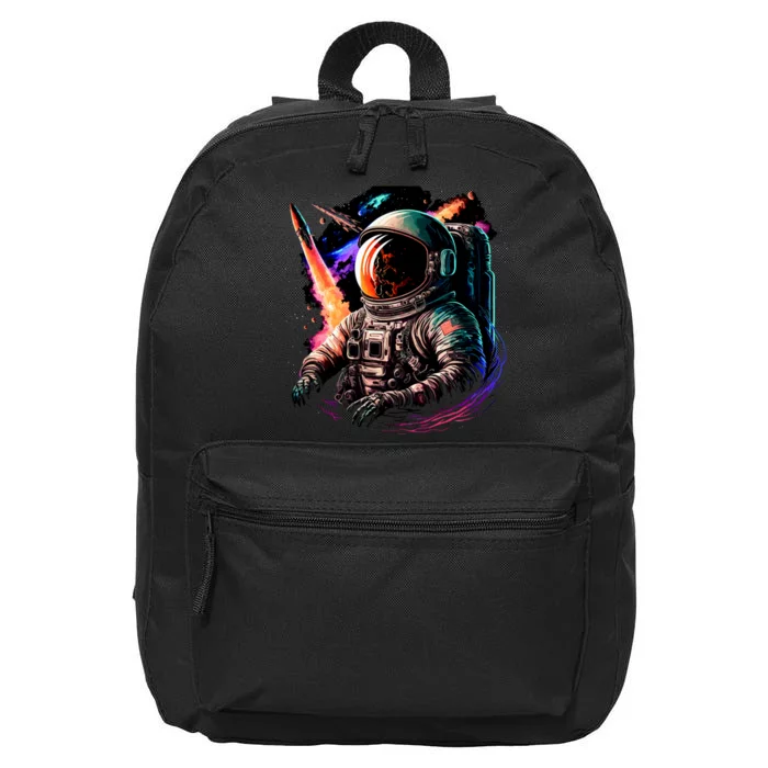 United States Astronaut With Rockets 16 in Basic Backpack