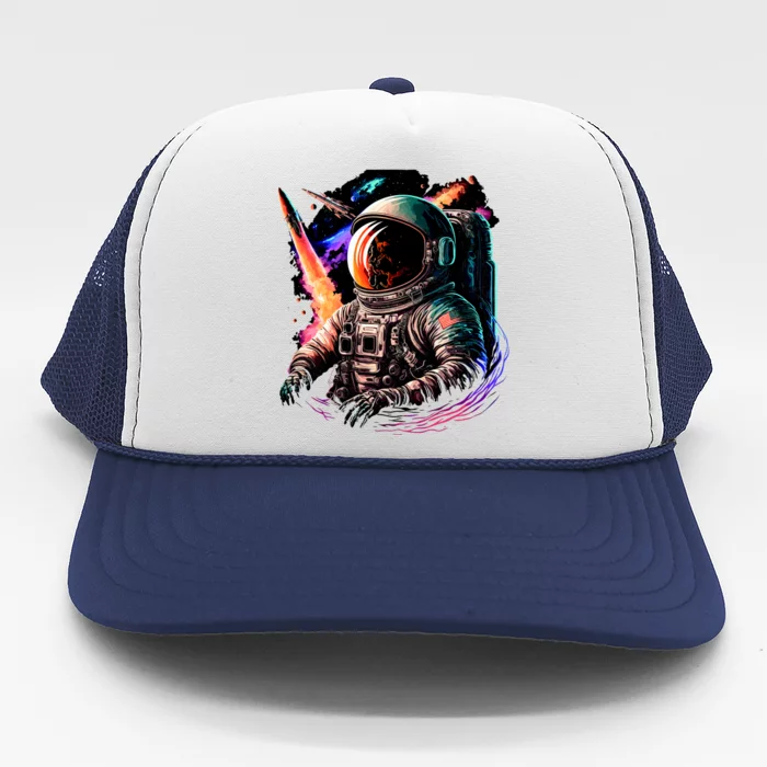 United States Astronaut With Rockets Trucker Hat