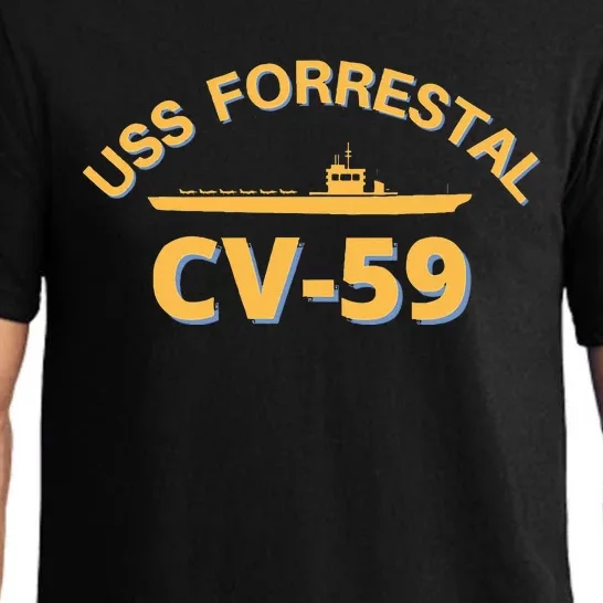 United States Aircraft Carrier Cv59 Uss Forrestal Pajama Set