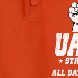 Uaw Strong All Day Long United Auto Workers Dry Zone Grid Performance Polo