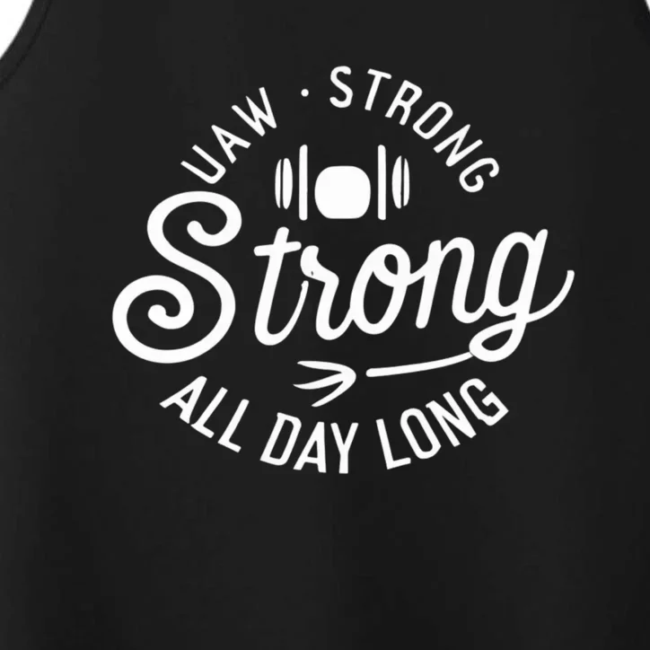 Uaw Strong All Day Long Performance Tank