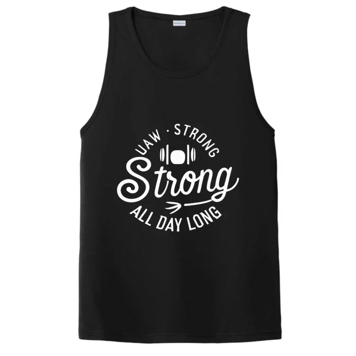 Uaw Strong All Day Long Performance Tank