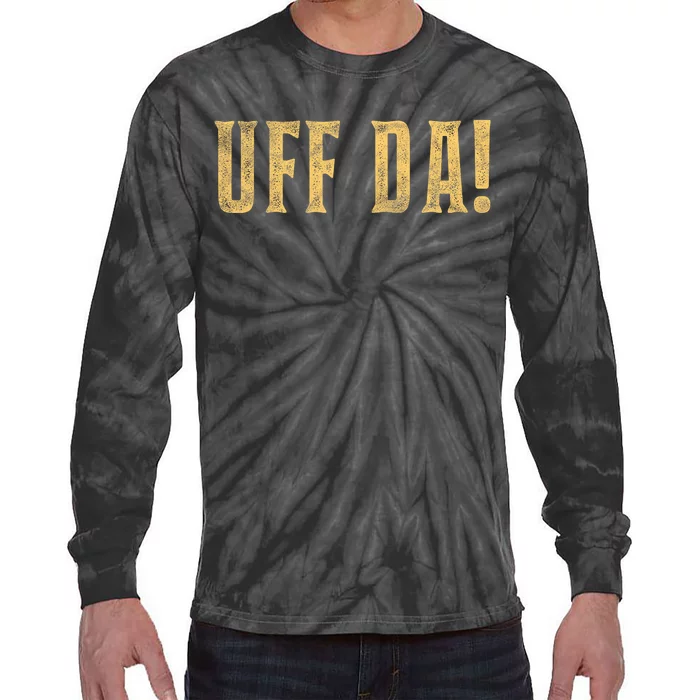 UFFDA Scandinavian American Exclamation Norwegian Tie-Dye Long Sleeve Shirt