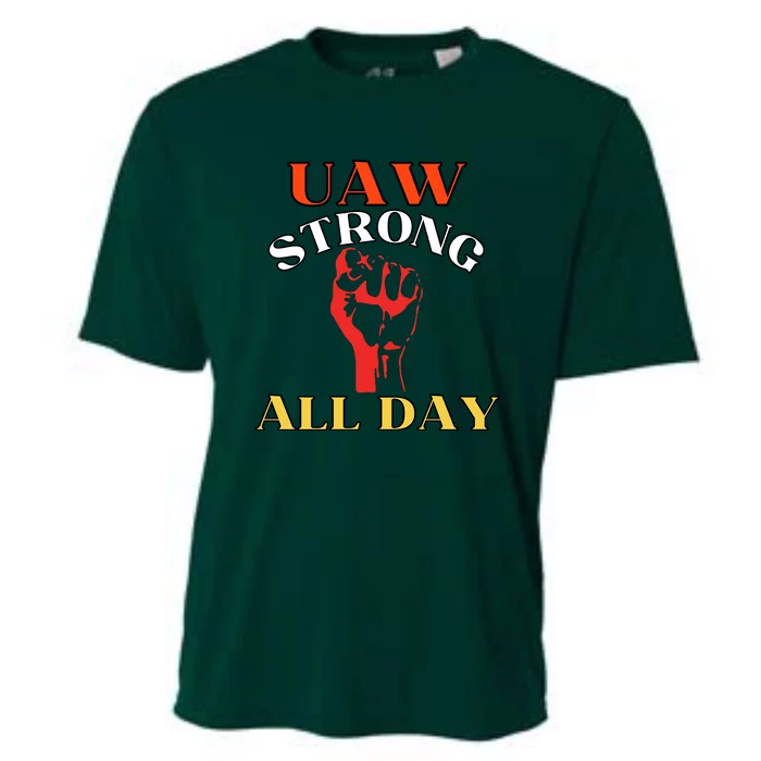 Uaw Strong All Day Long Cooling Performance Crew T-Shirt