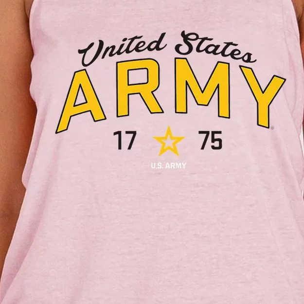 United States Army Military Green Star Women's Knotted Racerback Tank