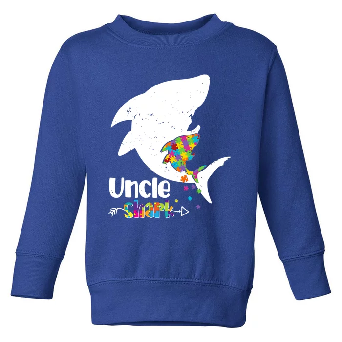 Uncle Shark Autism Awareness Cute Gift For Mom Mother Gift Toddler Sweatshirt