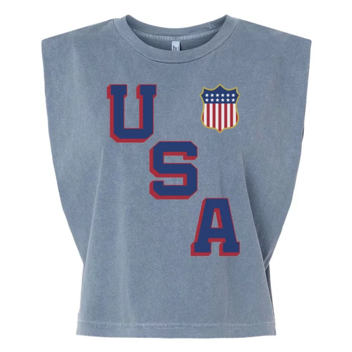 USA Soccer American Team Jersey Garment-Dyed Women's Muscle Tee