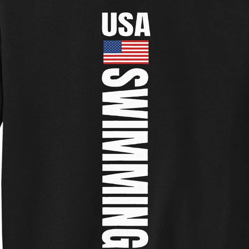 Usa Swimming American Flag Swim Sport Team Sweatshirt