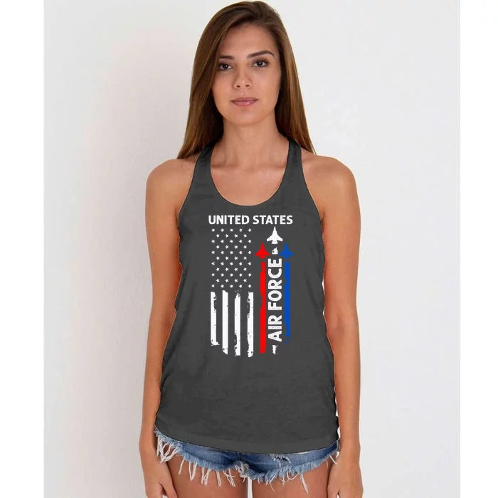 United States American Usa Flag Women's Knotted Racerback Tank