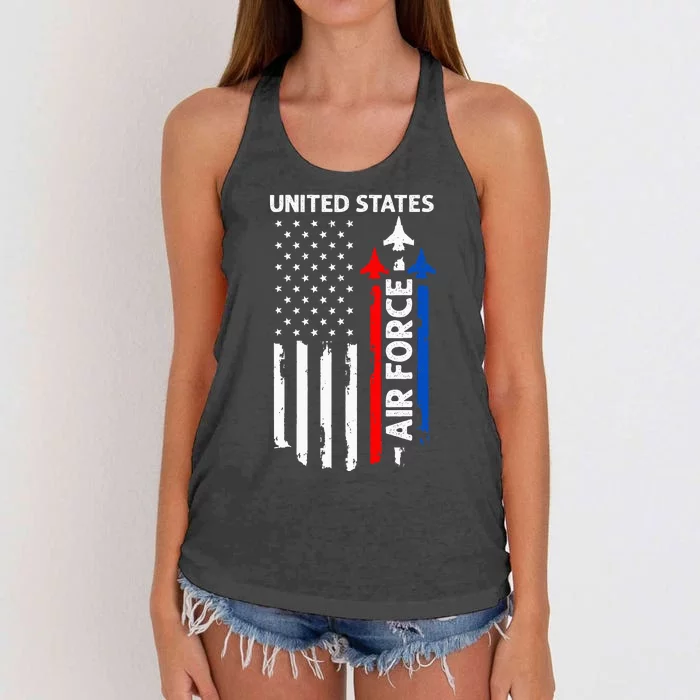 United States American Usa Flag Women's Knotted Racerback Tank