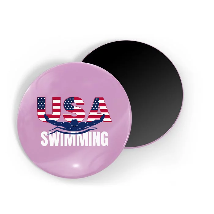 Usa Swimming Athlete Summer Us Swim Aquatic Sport Letters Magnet