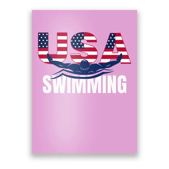 Usa Swimming Athlete Summer Us Swim Aquatic Sport Letters Poster