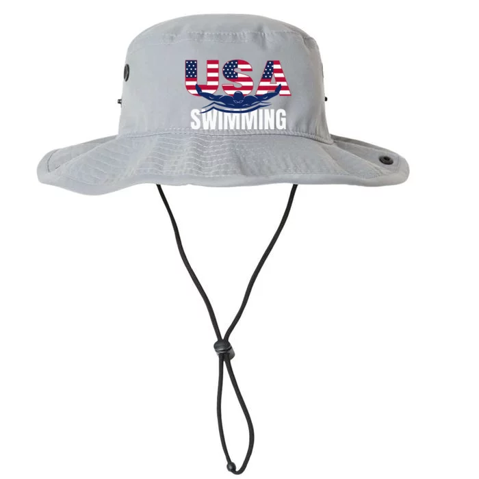 Usa Swimming Athlete Summer Us Swim Aquatic Sport Letters Legacy Cool Fit Booney Bucket Hat