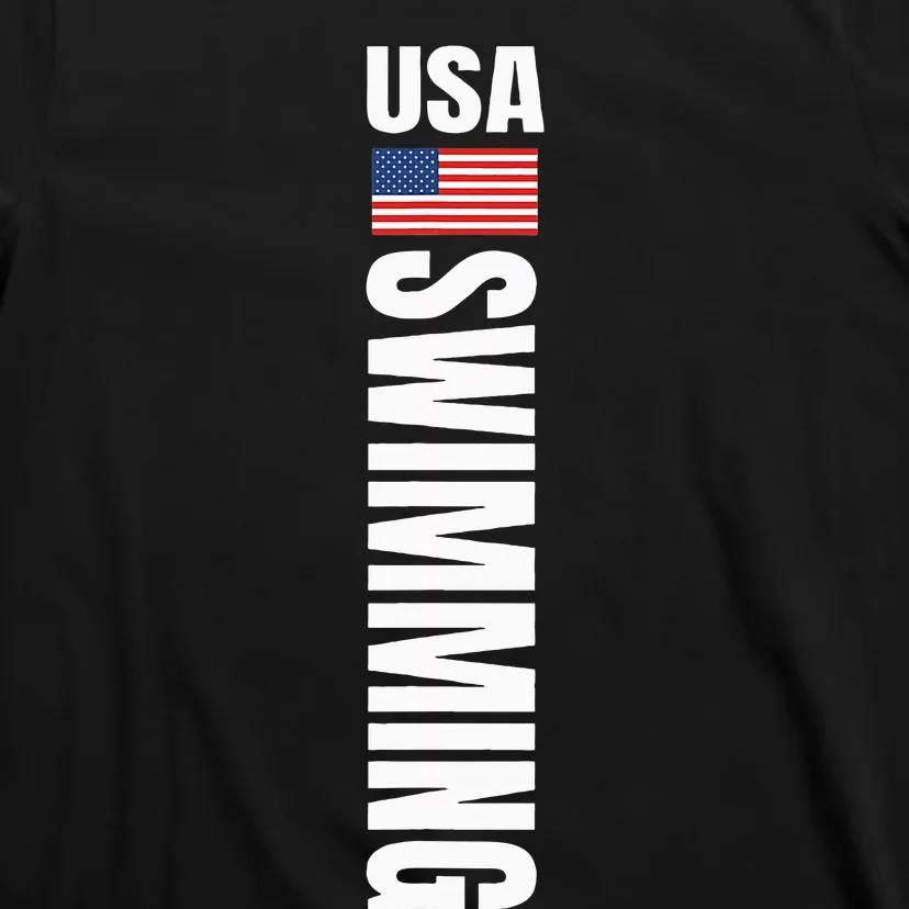 Usa Swimming American Flag Swim Sport Team T-Shirt