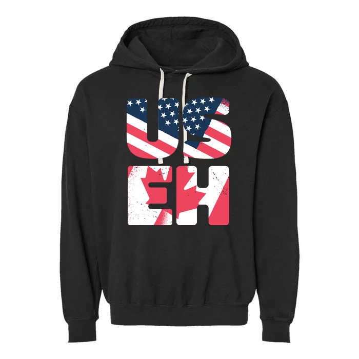 United States And Canada Saying Garment-Dyed Fleece Hoodie