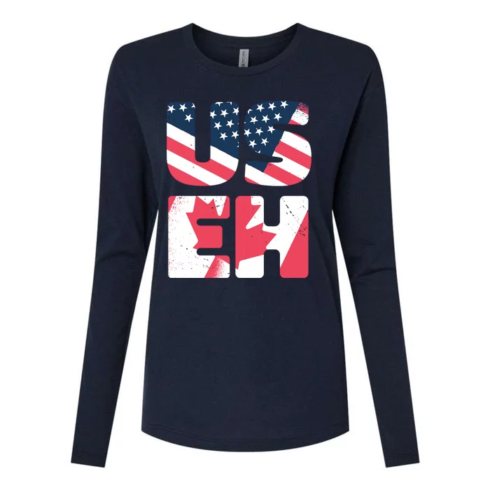 United States And Canada Saying Womens Cotton Relaxed Long Sleeve T-Shirt