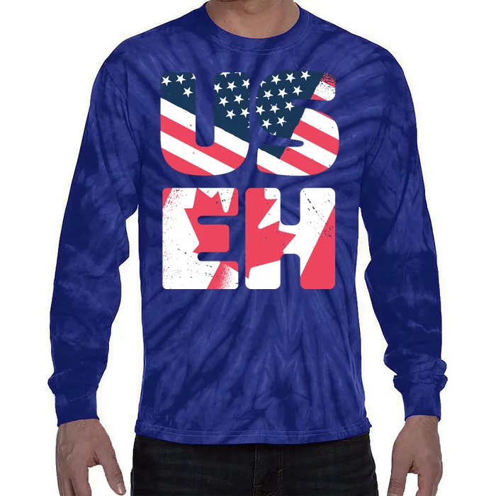 United States And Canada Saying Tie-Dye Long Sleeve Shirt