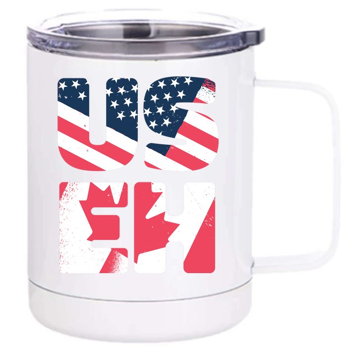 United States And Canada Saying Front & Back 12oz Stainless Steel Tumbler Cup