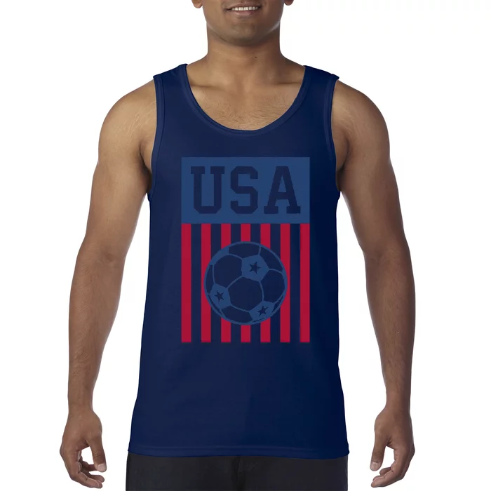 Usa Soccer American Soccer Fan Tank Top