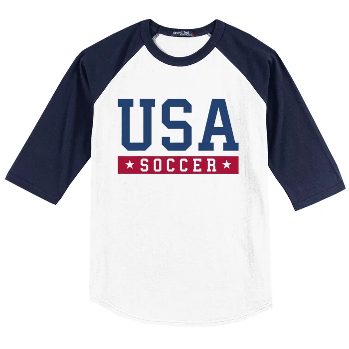 Usa Soccer American Soccer Fan Baseball Sleeve Shirt