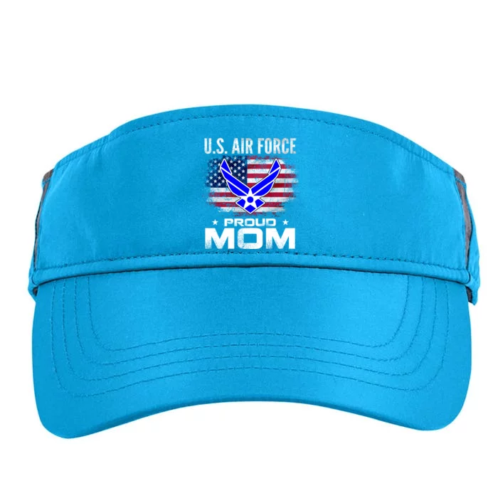 U S Air Force Proud Mom With American Flag Gift Veteran Meaningful Gift Adult Drive Performance Visor