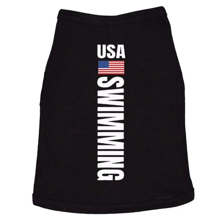 Usa Swimming American Flag Swim Sport Team Doggie Tank