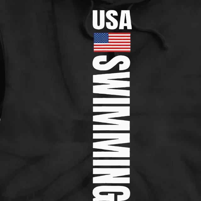 Usa Swimming American Flag Swim Sport Team Tie Dye Hoodie