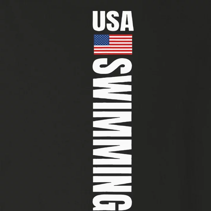 Usa Swimming American Flag Swim Sport Team Toddler Long Sleeve Shirt