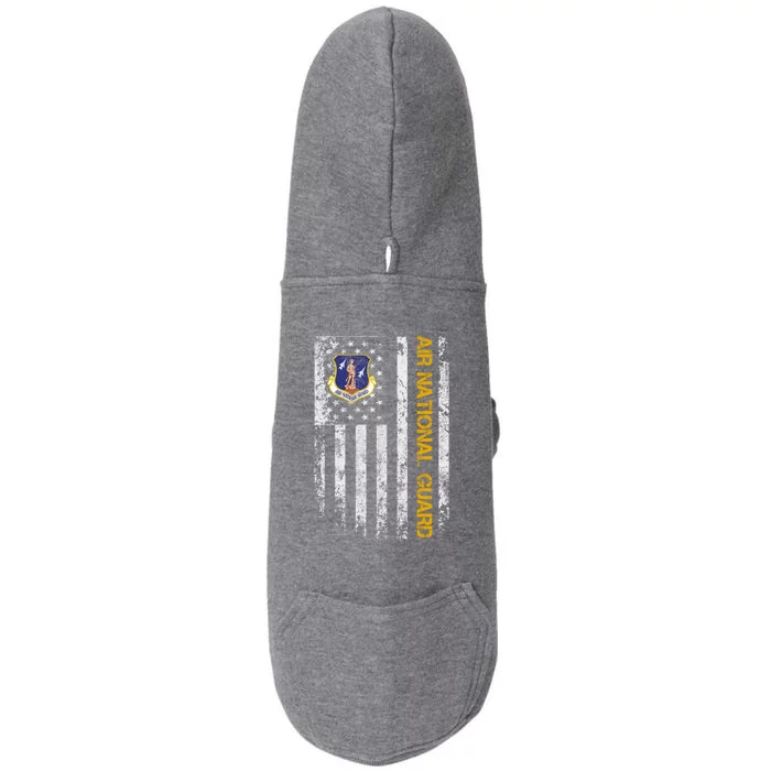 U S Army Air National Guard Veteran Retired Military Vintage Gift Doggie 3-End Fleece Hoodie