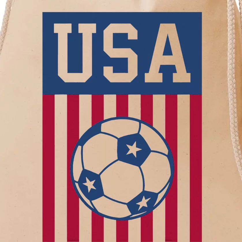 Usa Soccer American Drawstring Bag