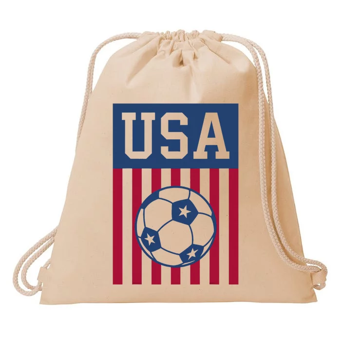 Usa Soccer American Drawstring Bag