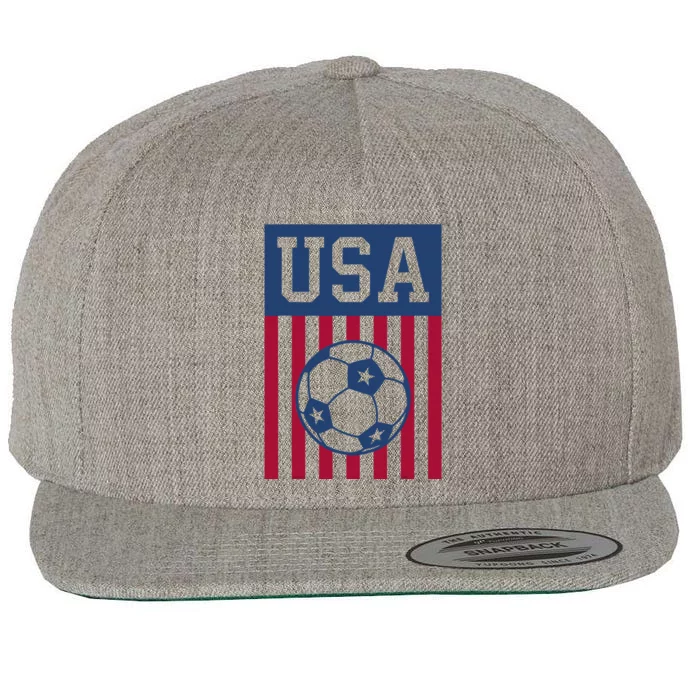 Usa Soccer American Wool Snapback Cap