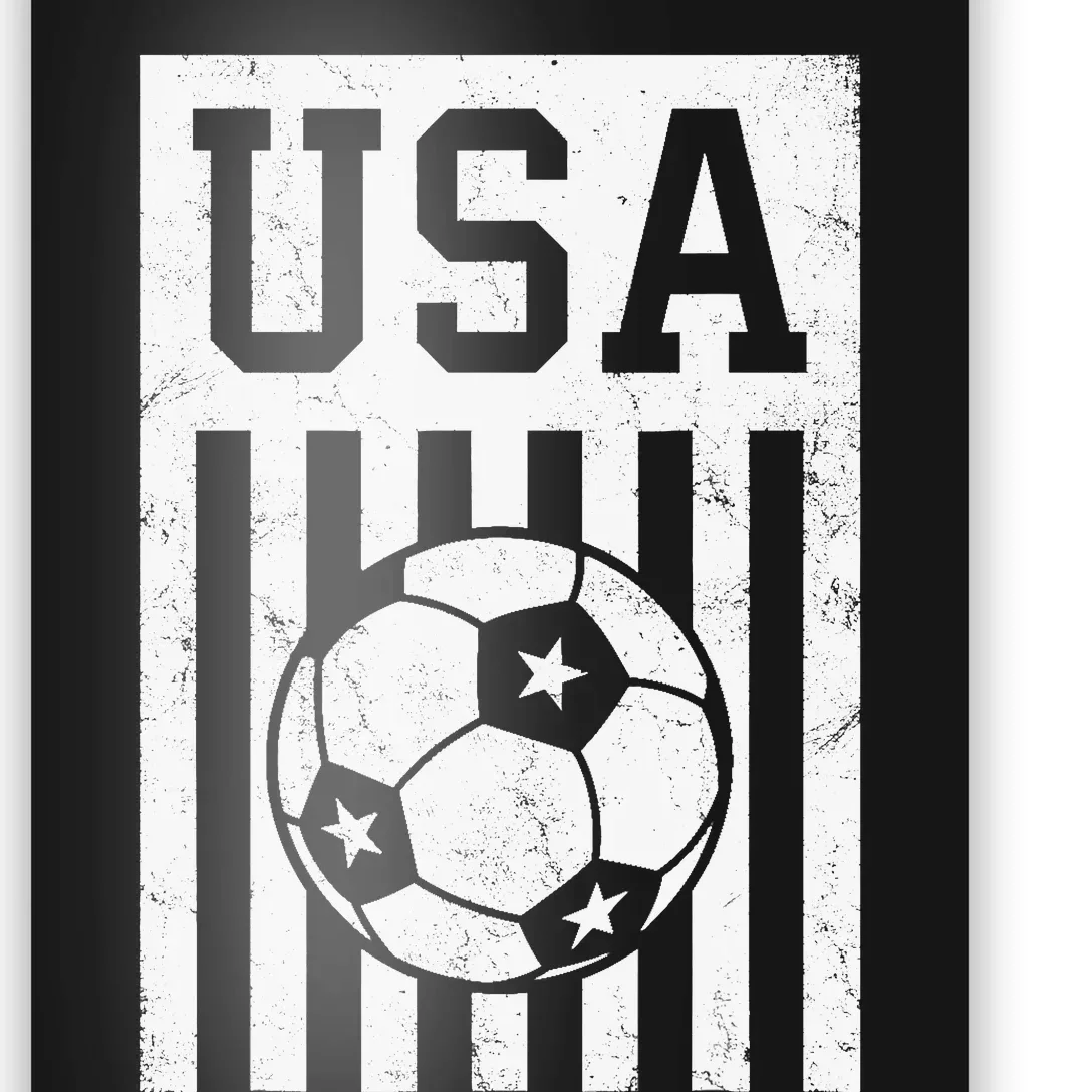 USA Soccer American Flag Soccer Fan Poster