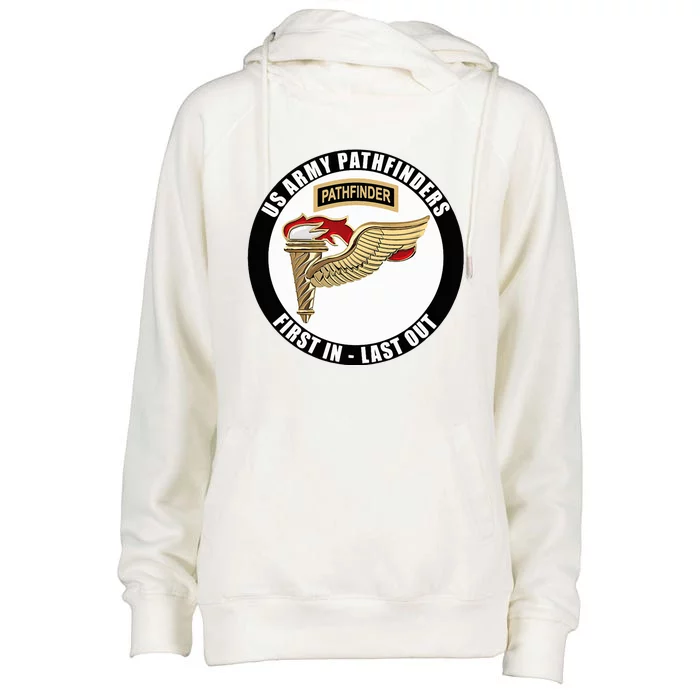 United States Army Pathfinder Military Veteran Womens Funnel Neck Pullover Hood